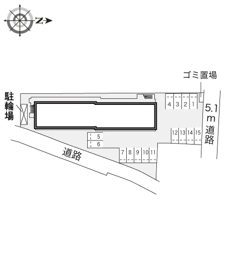 ★手数料０円★堺市南区深阪南　月極駐車場（LP）